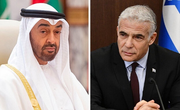 لابيد يهنئ رئيس الإمارات بعيد الأضحى والأخير يهنئة برئاسته للوزراء