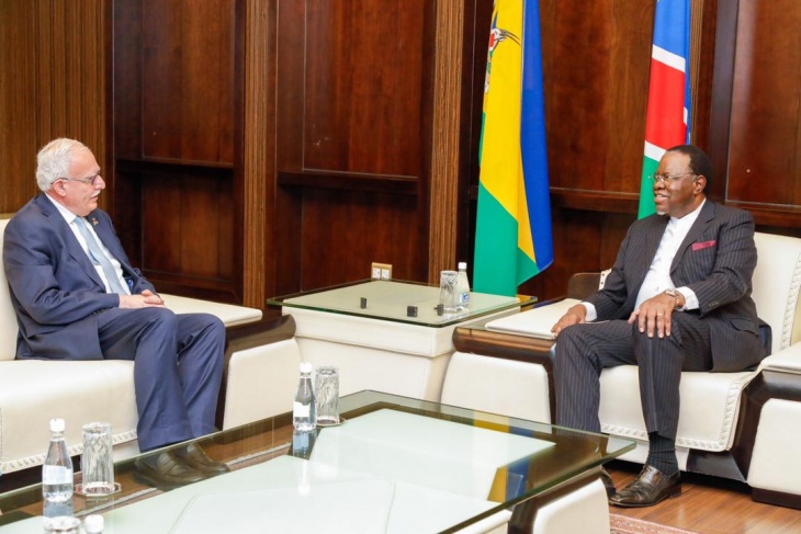  رئيس ناميبيا يؤكد دعم بلاده الثابت لفلسطين