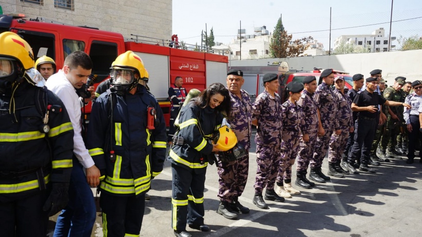 طواقم الدفاع المدني في بيت لحم تنفذ تمرينا متعدد المهام