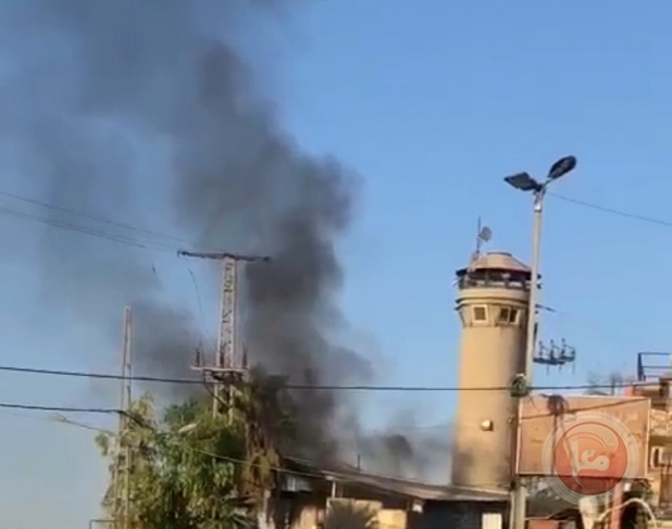 شاهد- اصابة 7 جنود اسرائيليين جراء استهداف برج عسكري في بيت امر 