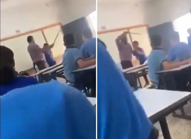التربية: إيقاف معلم بعد انتشار فيديو لضربه طالب