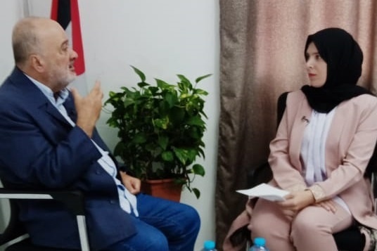 الدكتور القدوة ومراسلة معا في غزة فداء حلس 