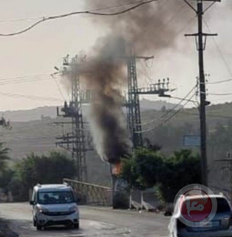 احراق نقطة لجيش الاحتلال على مدخل بلدة بيت أمر بزجاجات حارقة
