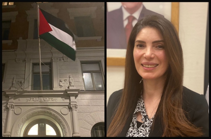 العمل الدبلوماسي الفلسطيني بالسويد الى تقدم