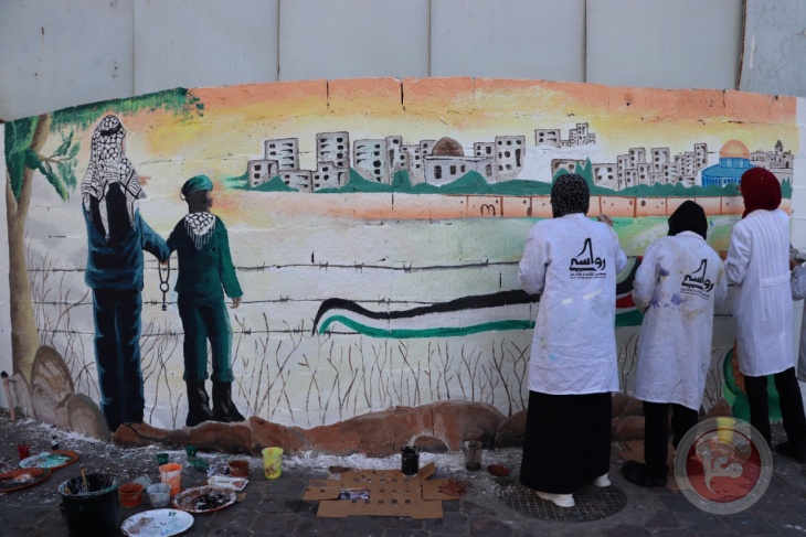 &quot;سنصلي في القدس&quot; جدارية فنية بذكرى وعد بلفور