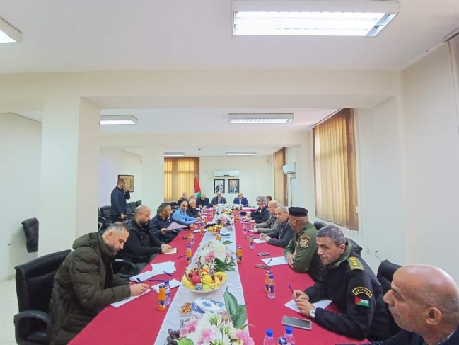 بحضور الحاج اسماعيل جبر.. قادة الأجهزة الأمنية يجتمعون في جنين