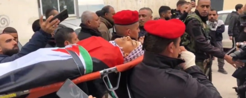 تشييع جثمان الشهيد الطفل عامر ابو زيتون