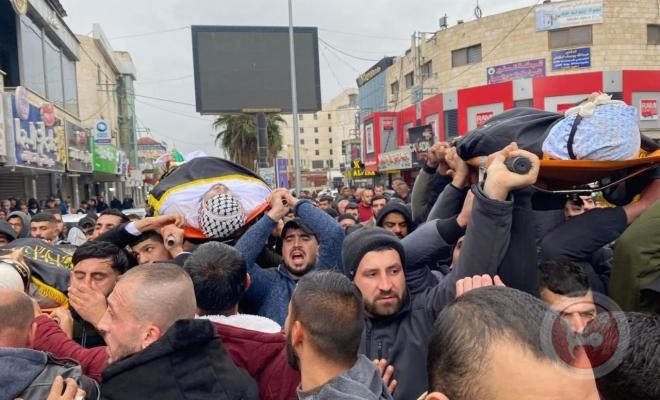جنين تودع شهداءها الثلاثة 