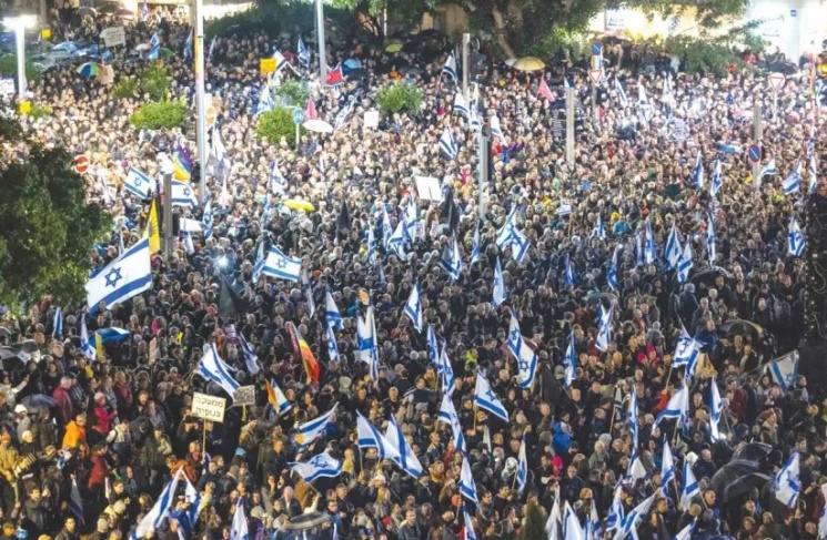 تجدد التظاهرات ضد حكومة نتنياهو في تل ابيب