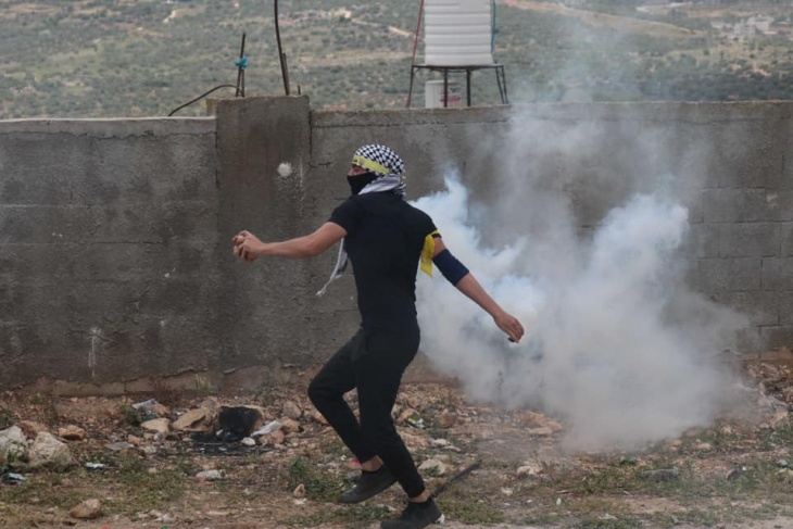 Injuries from metal bullets and suffocation as a result of the occupation's suppression of the Kafr Qaddum march