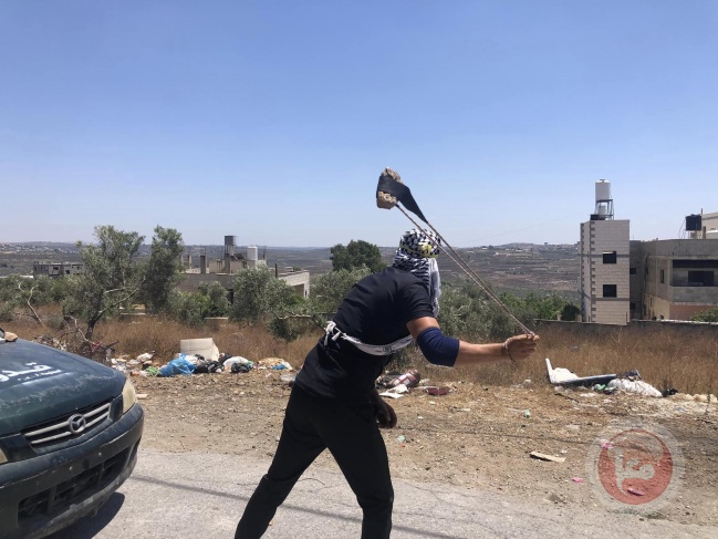 The occupation army storms Kafr Qaddum after the start of the town's weekly march