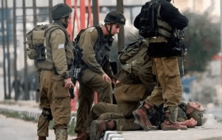 An Israeli soldier was injured while chasing two bikes near Qalqilya