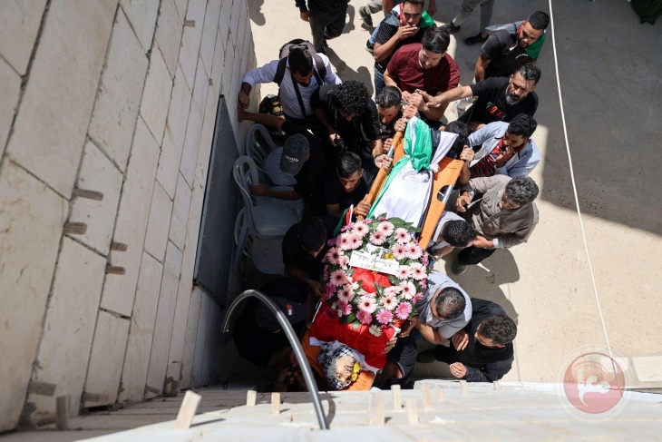 The funeral of the martyr Qusai Maatan in Cyrenaica, east of Ramallah