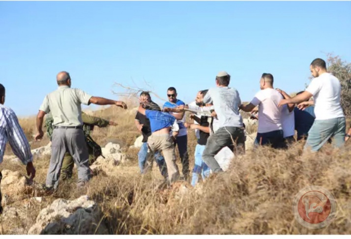 Settlers seize a residential tent in the northern Jordan Valley