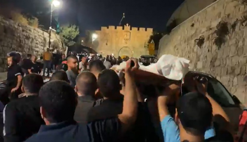 The funeral of the martyr Hamza Abu Sneineh in Jerusalem