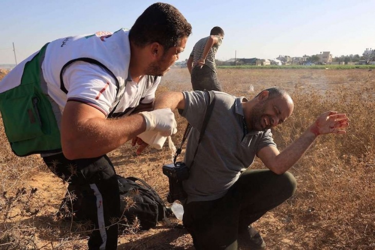 النقابة تدين استهداف الاحتلال للزملاء الصحفيين في غزة