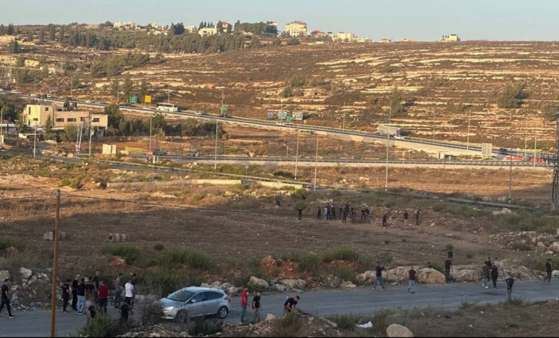 Confrontations with the occupation near Ramallah