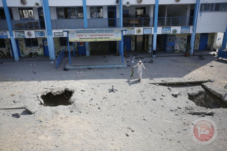 74 thousand displaced people... severe damage to an UNRWA school housing displaced families