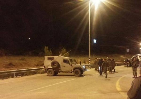 Confrontations broke out between young men and the occupation forces at the Beit Ainun Junction
