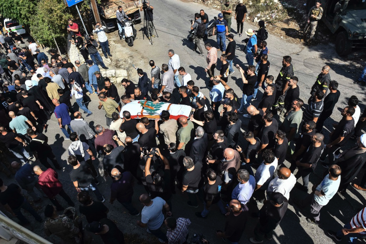 The funeral of the martyr journalist Issam Abdullah in Lebanon