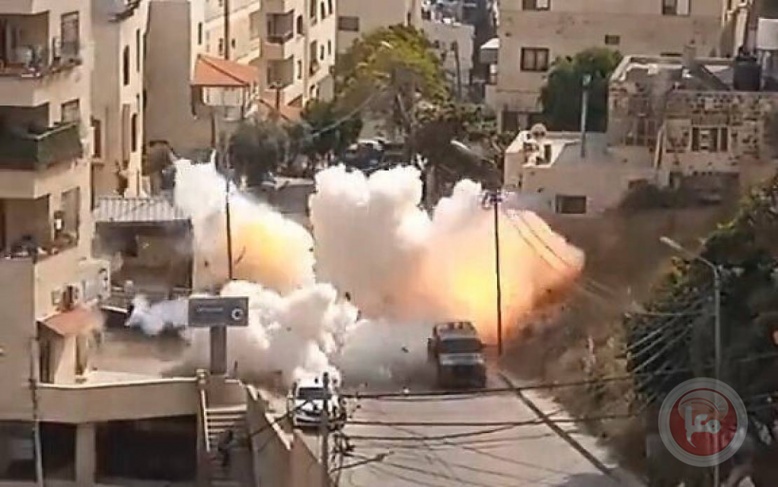10 Israeli soldiers were injured when an explosive device exploded during the storming of Nour Shams camp