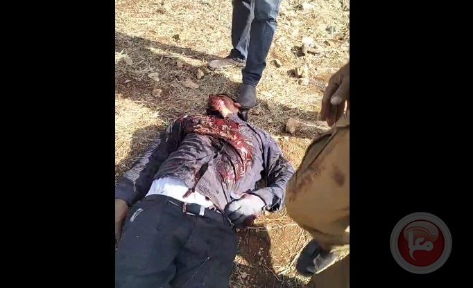 A martyr shot by settlers in the town of Al-Sawiya, south of Nablus