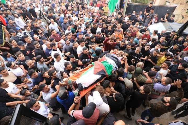 The funeral of the bodies of 3 martyrs in Nablus, Tubas and Ramallah
