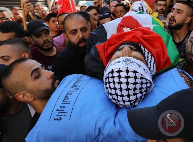 The funeral of the bodies of 6 martyrs in the West Bank