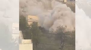 Watch - The occupation army blows up Saleh Al-Arouri’s house in Ramallah