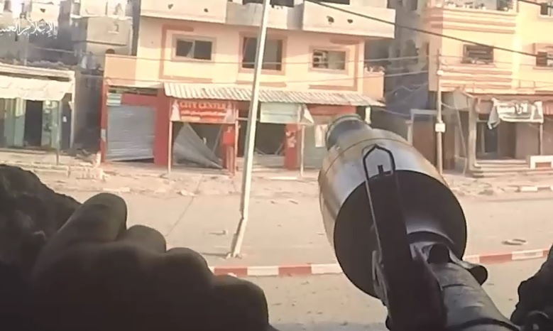 "Al-Qassam"  A "thunder" bomb explodes.  In Israeli power