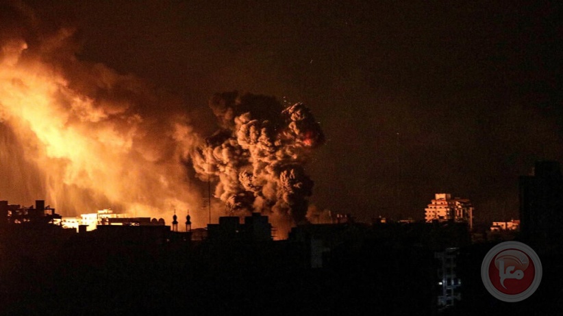 Unprecedented raids and fire belts south and north of Gaza City