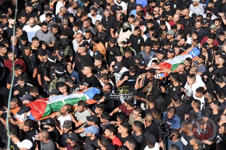 The funeral of the bodies of 4 martyrs in Tulkarm camp