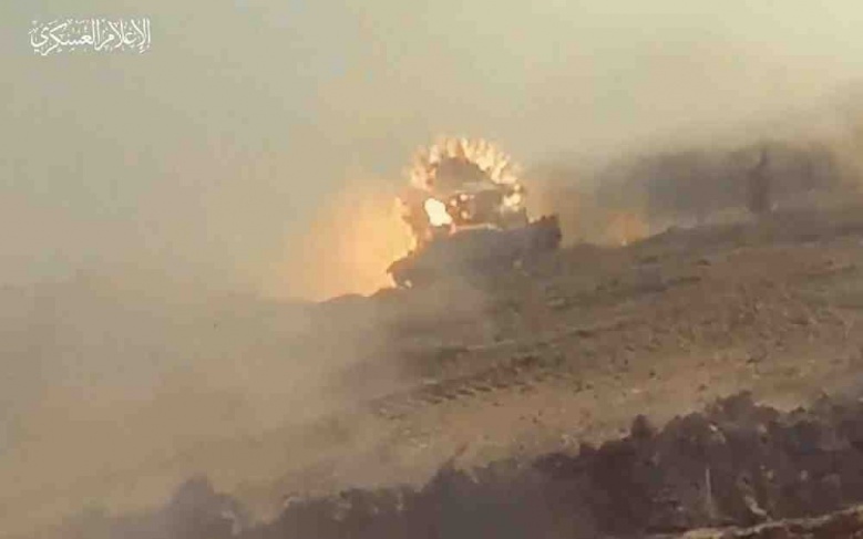 The resistance announces the destruction of an Israeli tank and the bombing of the Ra'im base