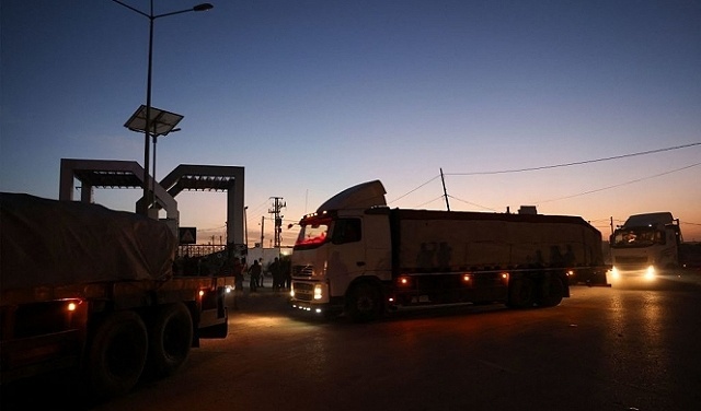 Gaza: 196 trucks of humanitarian aid were brought in, some of which arrived in the northern Gaza Strip