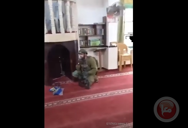 Hebrew Channel 14 boasts - The soldiers held a ceremony to light the candles of “Hanukkah” Inside a mosque in Jenin (video)