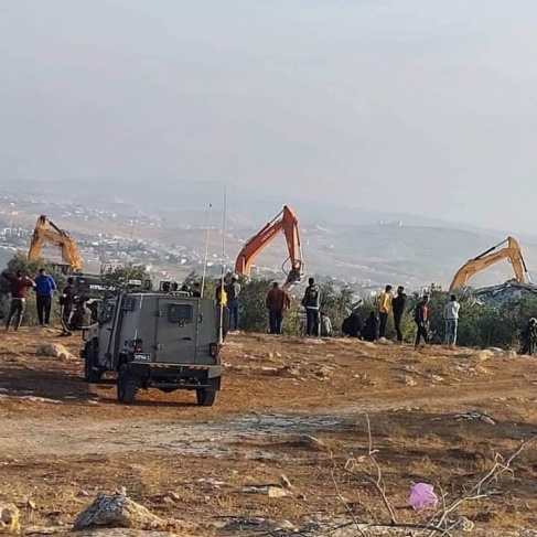 The occupation demolishes homes in the village of Minya (archive)