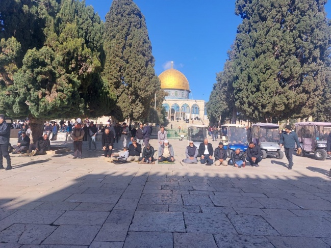 Injuries from suffocation during the occupation’s suppression of worshipers in Wadi al-Jouz and 12,000 performing Friday prayers at Al-Aqsa