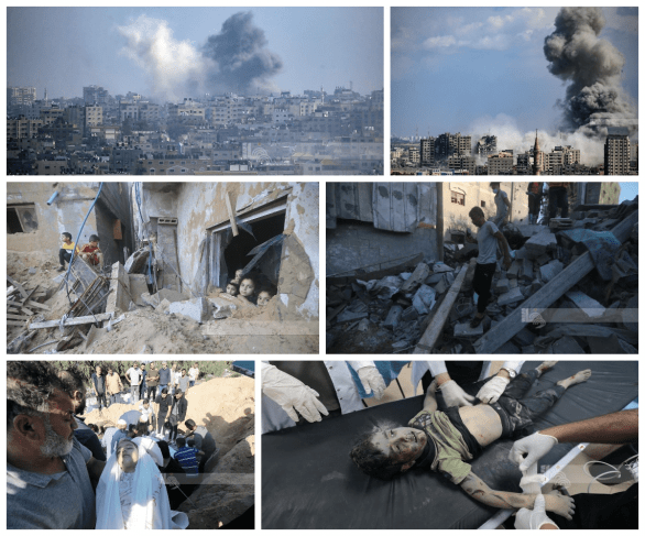 Dozens of martyrs and wounded as a result of the continued Israeli bombing of the Gaza Strip