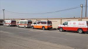 Red Crescent: 12 ambulances are heading to Gaza to evacuate a number of stranded crews
