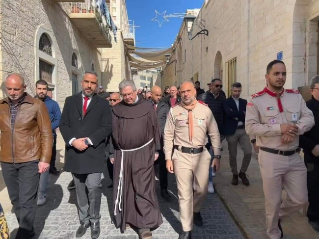 عيد الغطاس.. وصول موكب حارس الأراضي المقدسة إلى بيت لحم