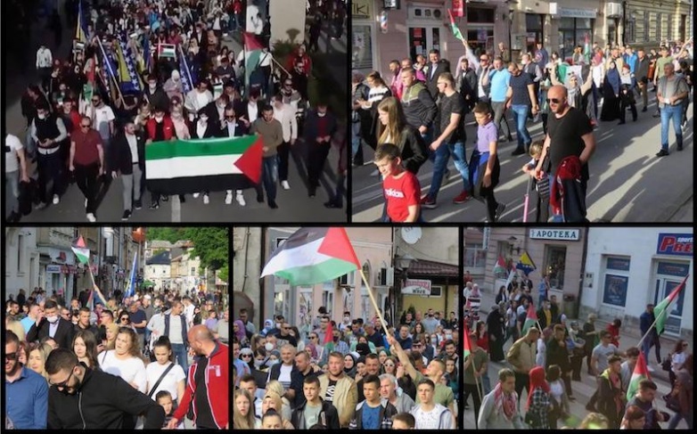 Demonstrations in cities and international capitals denouncing the aggression on Gaza