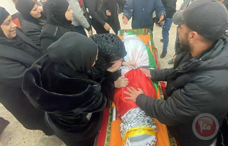 The funeral of the martyr Yazan Al-Najmi in Nablus