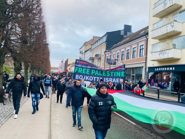 A massive public march in the Swedish city of Helsingborg