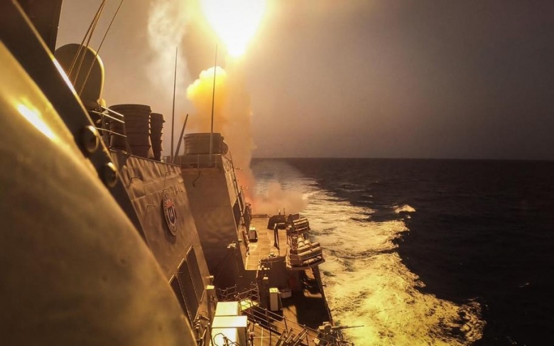 A ship was hit by a missile in the Red Sea