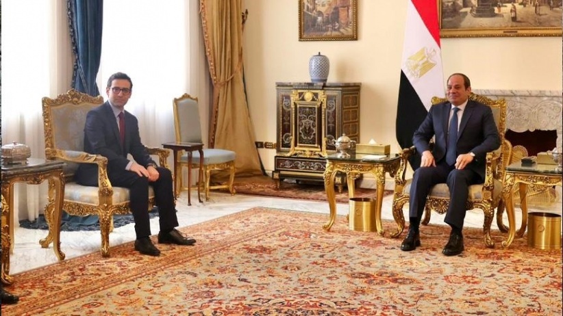 Al-Sisi and the French Foreign Minister discuss ceasefire efforts in Gaza