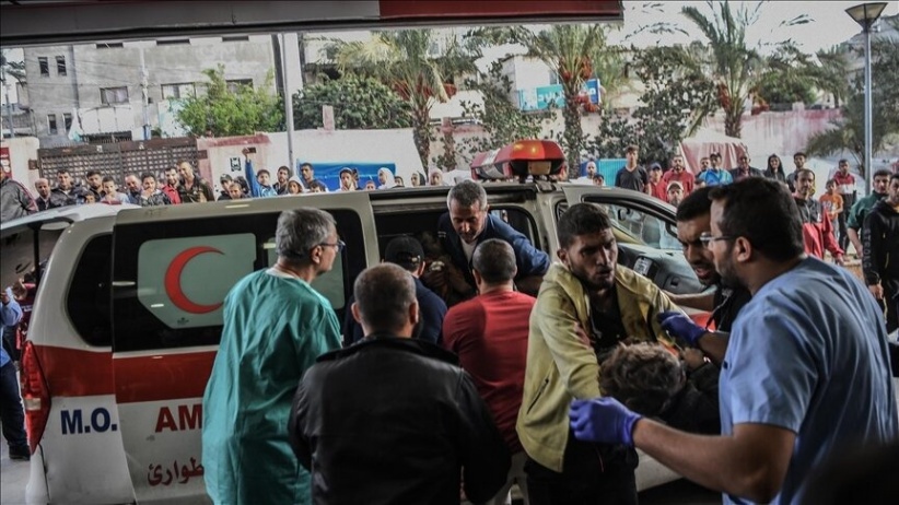 Martyrs and injured by Israeli bullets targeting displaced people in Nasser Hospital