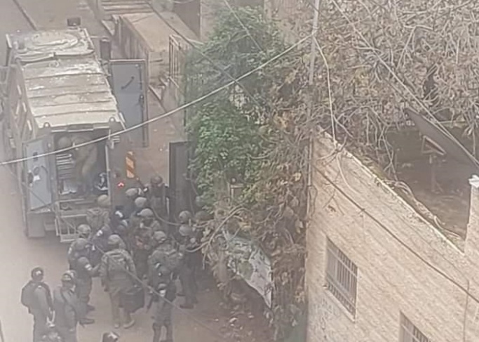 Storming the house of the martyr Fadi Jamjoom in Shuafat camp