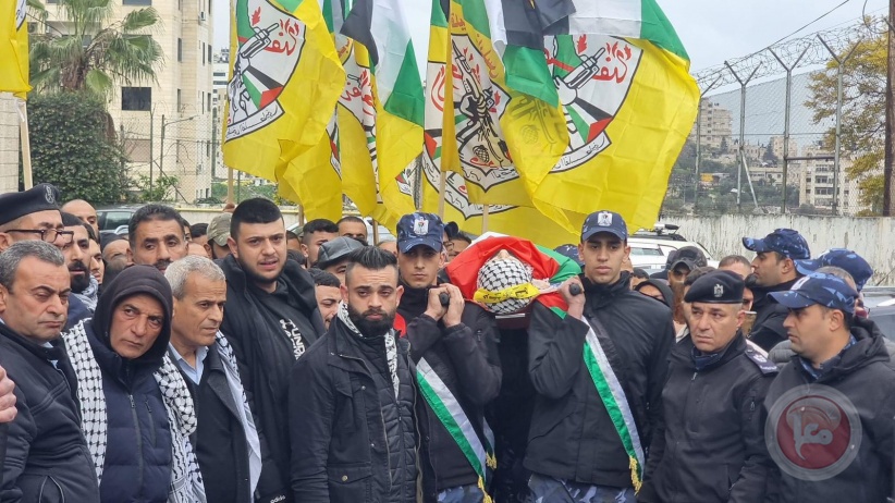 The funeral of the martyr Dweikat in Nablus