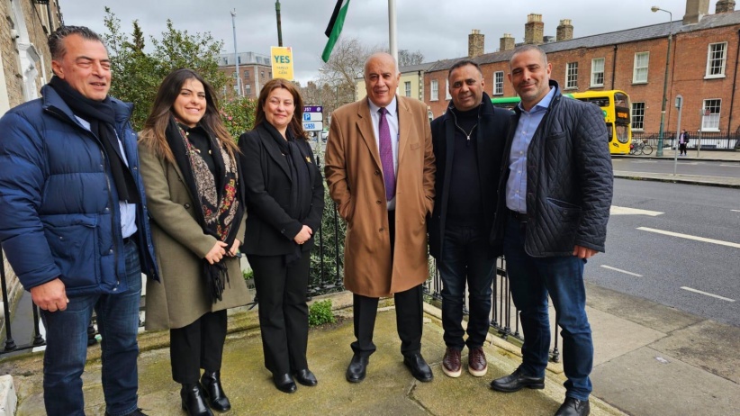 Rajoub meets with the leader of the Irish Sinn Fein party