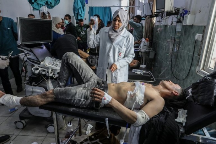 Dozens of people were injured in an Israeli bombing that targeted the largest UNRWA warehouse in Rafah